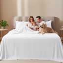 Utopia Bedding King Size Sheet Set 4 Piece Bed Sheets, Soft and Breathable Microfiber, Includes 1 Fitted Sheet, 1 Flat Sheet and 2 Pillowcases Oeko Tex (White)