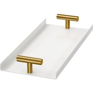 Guest Towel Holder, Golden T-Handle Design, Size 25x11.5cm, Guest Napkin Holder, Bathroom Towel Tray, Storage Display Feature, For Kitchen Table Restaurant Party