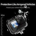 TELESIN Waterproof Housing Case for GoPro Hero 11 Hero 10 Hero 9 Underwater Diving Transparent Protective Cover Shell with Quick Release Mount