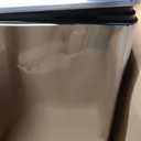 Home Zone Living 13 Gallon Slim Kitchen Trash Can with Dual Compartments for Trash and Recycling, Soft Close Lid, Step Pedal, Stainless Steel, Silver