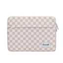 Canvaslife Neutral Checker Pattern Laptop Sleeve 15 Inch 15 Case and 15.6 Laptop Bag