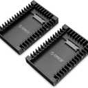 [2Packs] ORICO 2.5 SSD SATA to 3.5 Hard Drive Adapter Internal Drive Bay Converter Mounting Bracket Caddy Tray for 7 / 9.5 / 12.5mm 2.5 inch HDD / SSD with SATA III Interface(1125SS-2)