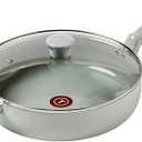 T-fal Refresh Ceramic Nonstick Saute Pan with Lid 5 Qt, Made without PFOA and PTFE, Oven and Broiler Safe up to 350°F Cookware, Frying Pan, Stay-Cool Handle, Skillet Pots and Pans, Moon Grey