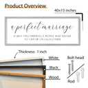 SRSZHIYUE A Perfect Marriage Wedding Decor Sign, White, 40"×15"