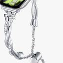 BDJXCUSA for Apple Watch Bands for Women Silver, Bling Metal Strap for Apple Watch Series 11,10 42mm, Slim Stainless Steel Replacement for iWatch 9,8,7,6,5,4,3,2,1,SE,SE 2nd,38mm,40mm,41mm