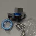 43mm Brake Bleeder Adapter Kit Compatible with Toyota and Lexus, 3 Air Fittings & 13ft Teflon Tape, Aluminum 43mm Master Cylinder Adapter, 1/4Inch NPT Industrial Fitting, Works with Brake Bleeder Kit