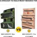 Roll Tool Bag, Green Wrench Roll Organizer, Canvas Roll Up Tool Bag, Multi-Purpose Tool Roll Organizer,Tool Pouch for Motorcycle Car