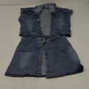 Denim Two Piece Crop Tops & Mini Skirts - Blue / XL