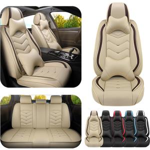 Car Seat Covers for Honda Accord 2000-2025, Premium Nappa Leather Car Seat Cover, Stylish Sport Seat Covers Automobile Seat Cover Sets.(Luxury 5 Seats/Beige)