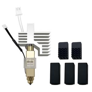 0.4MM Ceramic Hotend for Centauri Carbon Print Head Extruder Kit Hot End Heat Sink Hardened Steel Brass Nozzles with Extra 2PK Silicone Cover and 2PK Nozzle Brushes for Elegoo Centauri