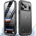 SPORTLINK for iPhone 17 Pro Waterproof Case - Built in Screen Protector Rugged Dustproof/Full Body Shockproof/Military Dropproof/Heavy Duty, Sealed Protective Cover for iPhone 17 Pro 6.3 inch Black