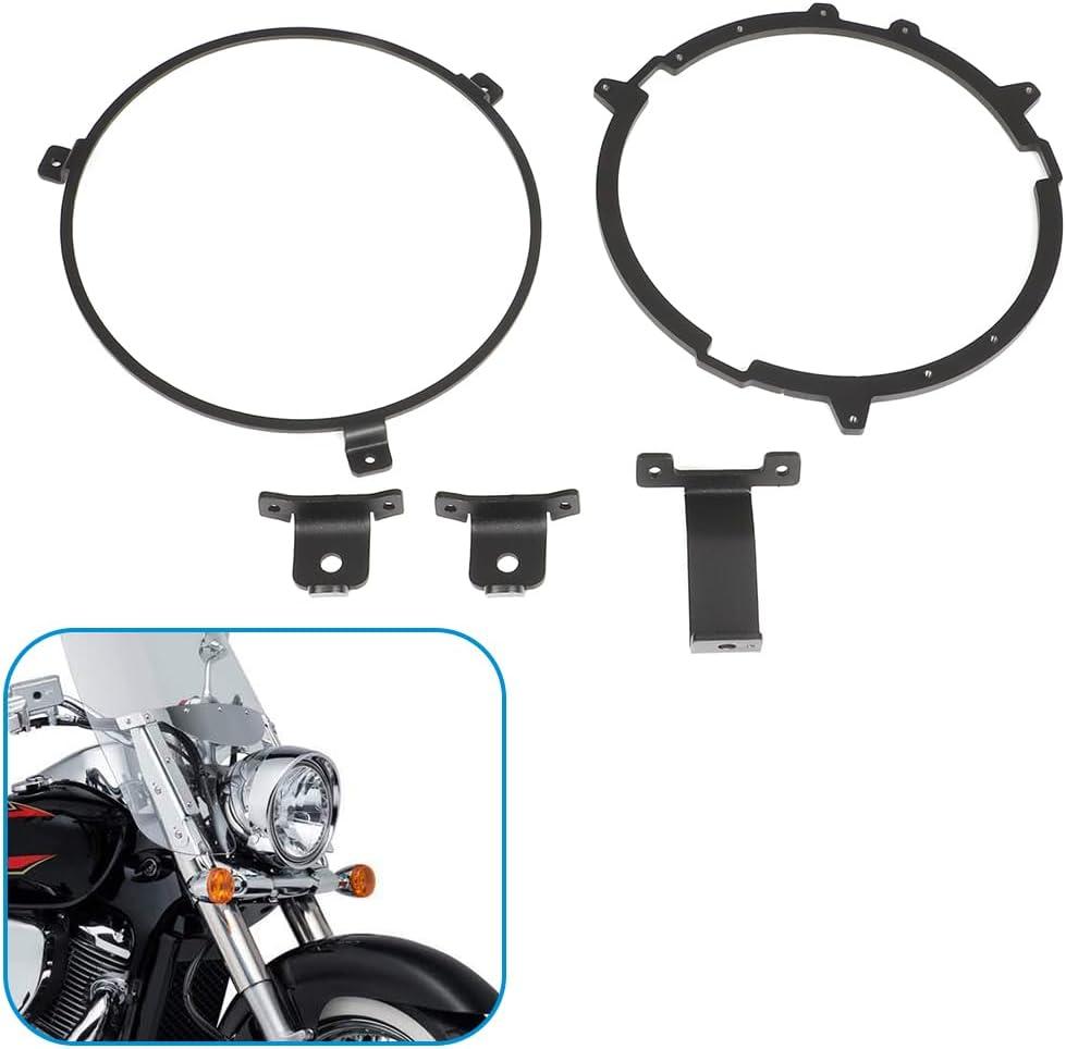 For Suzuki C50/C90 7" LED Headlight Adapter V2 Clamp Ring Kit Boulevard 2005-13