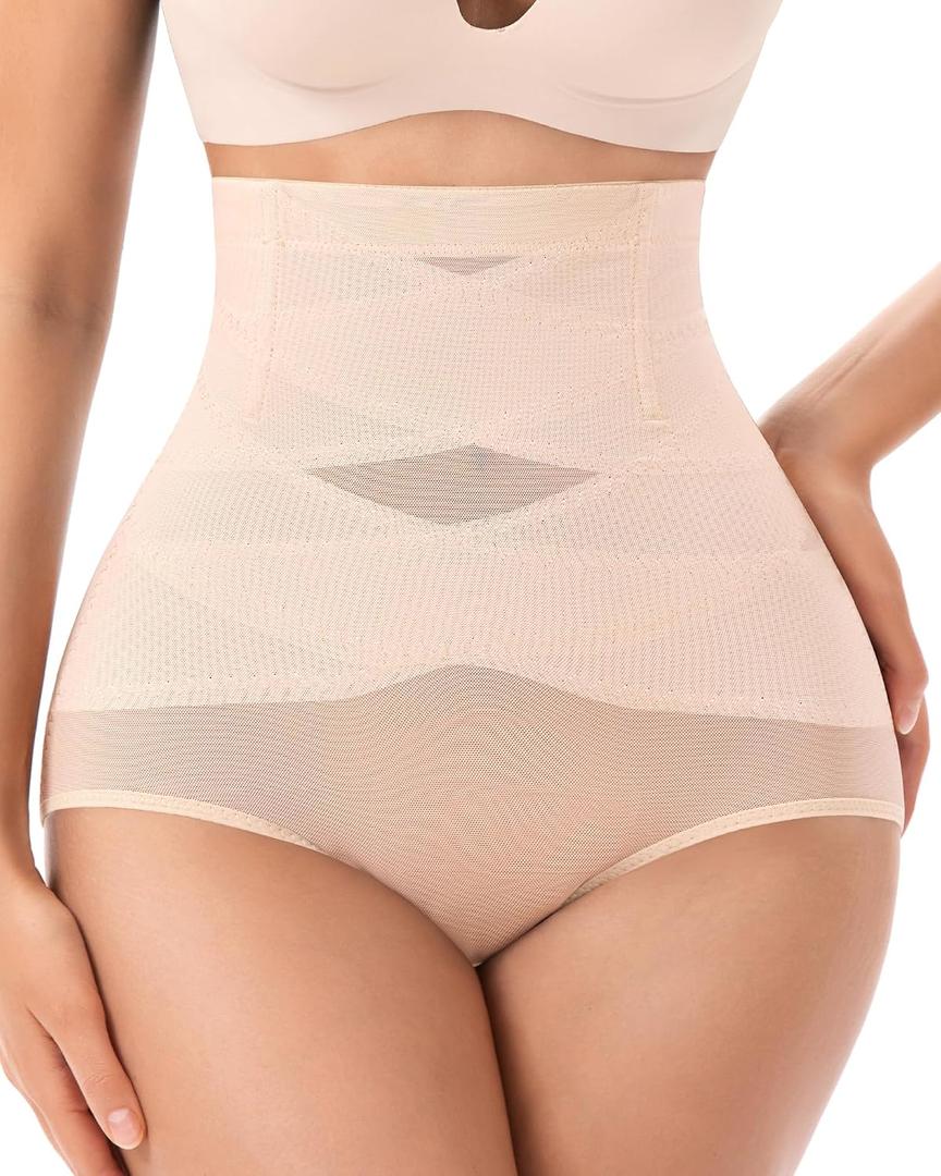 ORLAROY Tummy Control Shapewear for Women Faja Body Shaper High Waisted Underwear Shaping Butt Lifting Compression Panties M Nude