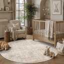 Schweek 6ft Round Area Rug Washable Neutral Non-Slip Living Room Rug Beige
Soft Low-Pile Circle Rugs, Vintage Distressed Floral Round Carpets for Kitchen, Dining, Office, Playroom, Bedroom, Classroom