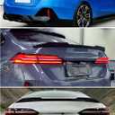 Rear Spoiler Compatible with BMW G60 530i 540i 550e i5 M60 2024-2026, Gloss Black PSM Style Trunk Exterior High Kick Tail Deck Lid Wing Lip Splitter Sedan