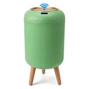 Pukomc Smart Sensor Wastebasket, Convenient and Hygienic Easy to Use, Technology Sensor Waterproof Wastebasket Plastic Trash can for Kitchen, Bathroom, Bedroom, Living Room, Office and Outdoor Green