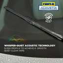 Rain-X Acoustix 14" Wiper Blades (Pack Of 1), Whisper Quiet Automotive Replacement Windshield Wipers, Plasma Treated & Graphite-infused Coating for Smooth Performance & Long-lasting Durability