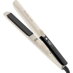 Annlary Hair Straightener 1 Inch Flat Iron and Curler 2 in 1 Titanium Ceramic Ionic Dual Voltage Straightener with Heat-Resistant Silicone, for Less Frizz, Shinier & Smoother