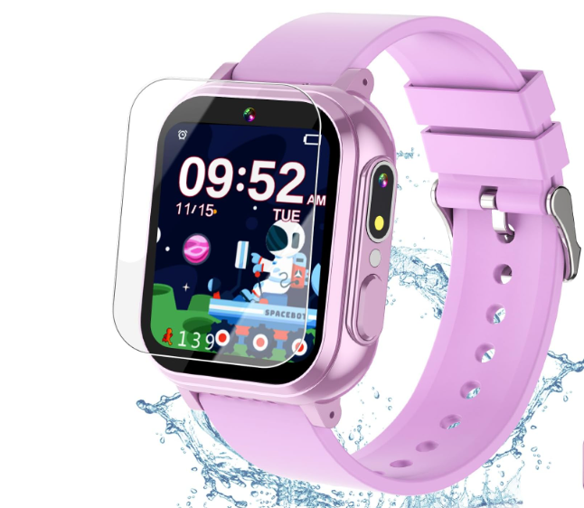 Kids Smart Watch Girls Gifts Age 3-12, Waterproof Watch for Kids with 32 Games, Dual Camera, Touch Screen, Alarm Clock, Music Player, Pedometer Birthday Gift Toys for Girls Ages 5 6 7 8 9 10 (Purple)