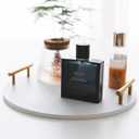 Defined Deco Round Tray for Home Decor, 12 in White Wood Circle with Shiny Gold Handle, Decorative Round Tray for Coffee Table, Kitchen, Living Room, Bedroom