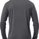 Roadbox Mens UPF 50+ UV Sun Protection Shirts Outdoor Long Sleeve SPF Rash Guard for Fishing Hiking Swimming Running, 1 Pack - Dark Gray, X-Large