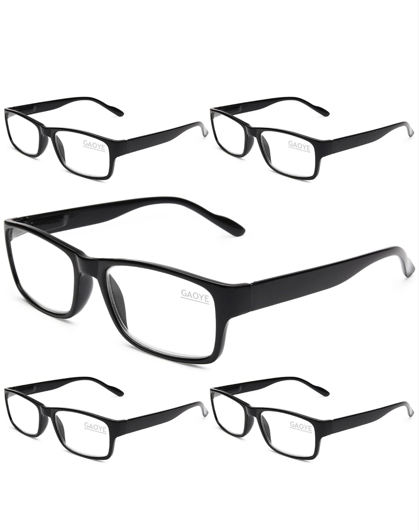 Gaoye Professional Reading Glasses for All Day - Computer Readers with Blue Light Protection - Value Pack, +1.5