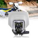 LED Dirt Bike Headlight Motocross Headlamp w/Bezel Fit for 2017-2024 Husqvarna FE 250 350 450 501 701, TE150 250i 300i, FC250 350 450, TX125 Enduro 701, DRL High Low Beam