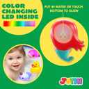 JOYIN 12 PCS Light Up Bath Toys, Toddler Flashing Colourful LED Bathtub Mermaid Toy, Baby Bathtime Floating Rubber Shower Gifts for Infant Kids Girls Valentines Easter Basket Stuffers Pool Party Favor