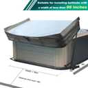 TOCRETOARE Spa Cover Lift, Under Mount Hot Tub Cover Lift Removal System Reinforced Bracket with 2 Top Mount Foam Cover, fits Most Hot Tub Sizes Spa Cover Lifts