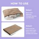 LE SURE Washable Dog Bed Cover Replacement - Large Size Plush Fleece Cover for Orthopedic Egg Crate Foam Pet Mat 36x27x3 Inches, Brown