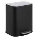 Takywep Kitchen Trash Can, 20L/5.3 Gal Stainless Steel Pedal Garbage Can with Soft Close Lid & Removable Inner Bucket, Rectangular Waste Bin Wastebasket for Kitchen Office Bedroom Bathroom, Black