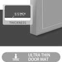 Ultra Thin Door Mat Indoor Entrance, 1/10 in Thin Door Mats for Inside Entry, Non-Slip Rubber Backing Washable Doormat, Fade Resistant, Absorbent, Low Profile Dirt Trapper, 47"X24",Grey