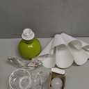 Light Blue Small Bedside Mini Table Lamp for Bedroom, Cute Bedroom Lamps for Nightstand, Cute Mini Table Lamps for Small Spaces with Scalloped Shade for Kitchen Counter, Bookshelf, Kids Dorm, Office (On/Off Switch)