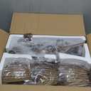 Torondo Dimmable Farmhouse Industrial Floor Lamp, Matte Brown Tree Standing Tall Lamps with 3 Elegant Teardrop Cage Head & 800 Lumens LED Edison Bulbs for Living Room Bedroom Office Dining Room