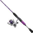 Shakespeare Jellyfish Spinning Reel and Fishing Rod Combo, Purple, 5'6" - Medium 