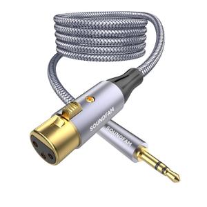 XLR to 3.5mm Cable 6ft Microphone Cable Unbalanced 1/8 inch to XLR Female Microphone Cord for Camcorders, DSLR Cameras, Computer Recording Device-Grey XLR to 3.5mm Cable 6ft Microphone Cable Unbalanced 1/8 inch to XLR Female Microphone Cord for Camcorders, DSLR Cameras, Computer Recording Device-Grey