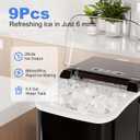 NEWBULIG Countertop Ice Maker Machine with Handle, Portable Ice Maker