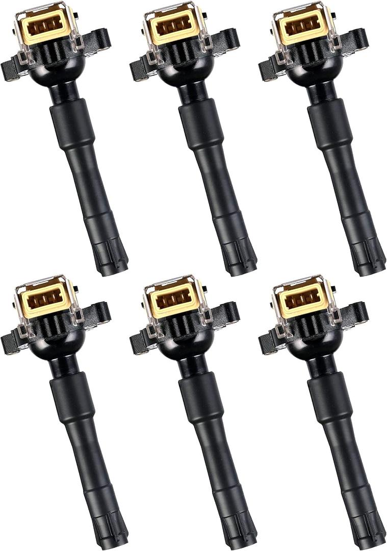 ENA Set of 6 Ignition Coil Pack Compatible with BMW 328I 528I M3 Z3 E36 E46 E31 E38 E39 E53 E721 E720 E383 Land Rover 2.5L 2.8L 3.0L 3.2L 5.4L Replacement for C1239 UF-300 UF-354