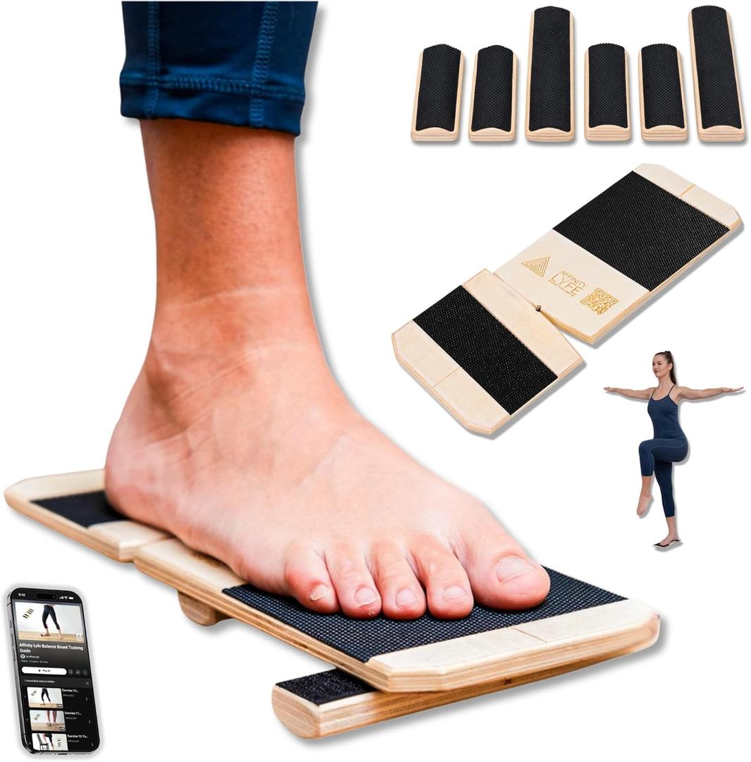 Ankle Strengthener & Balance Trainer, Foot Strengthener for Physical Therapy, Ankle Balance Board with 2 Difficulty Levels, HSA FSA Single-Leg Stability Trainer, Mobility Board for Injury Recovery