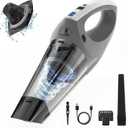 Hihhy Handheld Vacuum Cordless, Portable Rechargeable Car Vacuum with 9000PA Powerful Suction, Hand Vacuum with 9 Filters, Hand Held Vacuum Cordless for Car, Home, Pet(Grey)