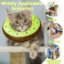 Cat Cone Collar Soft, Adjustable Cat Recovery Cone to Stop Licking, Cute Kitten Donut Collar After Surgery, Elizabethan Collars for Kittens, Lightweight Cats Neck Cones (Kiwifruit, Medium)