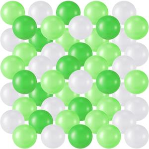 Shappy 180 Pcs Soft Plastic Balls, Crush Proof Ocean Balls Reusable for Photo Booth Props Play Tent Swimming Party Holiday Decoration(Green, Light Green, White)