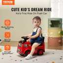 VEVOR Ride On Push Car for Toddlers, Ages 19+ Months, Ride Racer, Sit to Stand Toddler Ride On Toy, Kids Ride On Car with Music Steering, Horn & Under Seat Storage, Ride On Toy for Boys Girls, Red