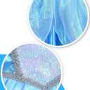 ROC PARTY Girls Fairytale Princess Costume Blue Halloween Dress with Gloves Headband & Choker  Kids Party Outfit (Blue)