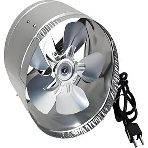 SunStream 8 Inch Inline Duct Booster Fan 520 CFM, Inline Duct Ventilation HVAC Exhaust Fan with Low Noise for Basements, Bathrooms, Kitchens and Workshops