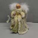 Kurt Adler UL 10-Light Angel Treetop Figurine, 10-Inch, Ivory and Gold