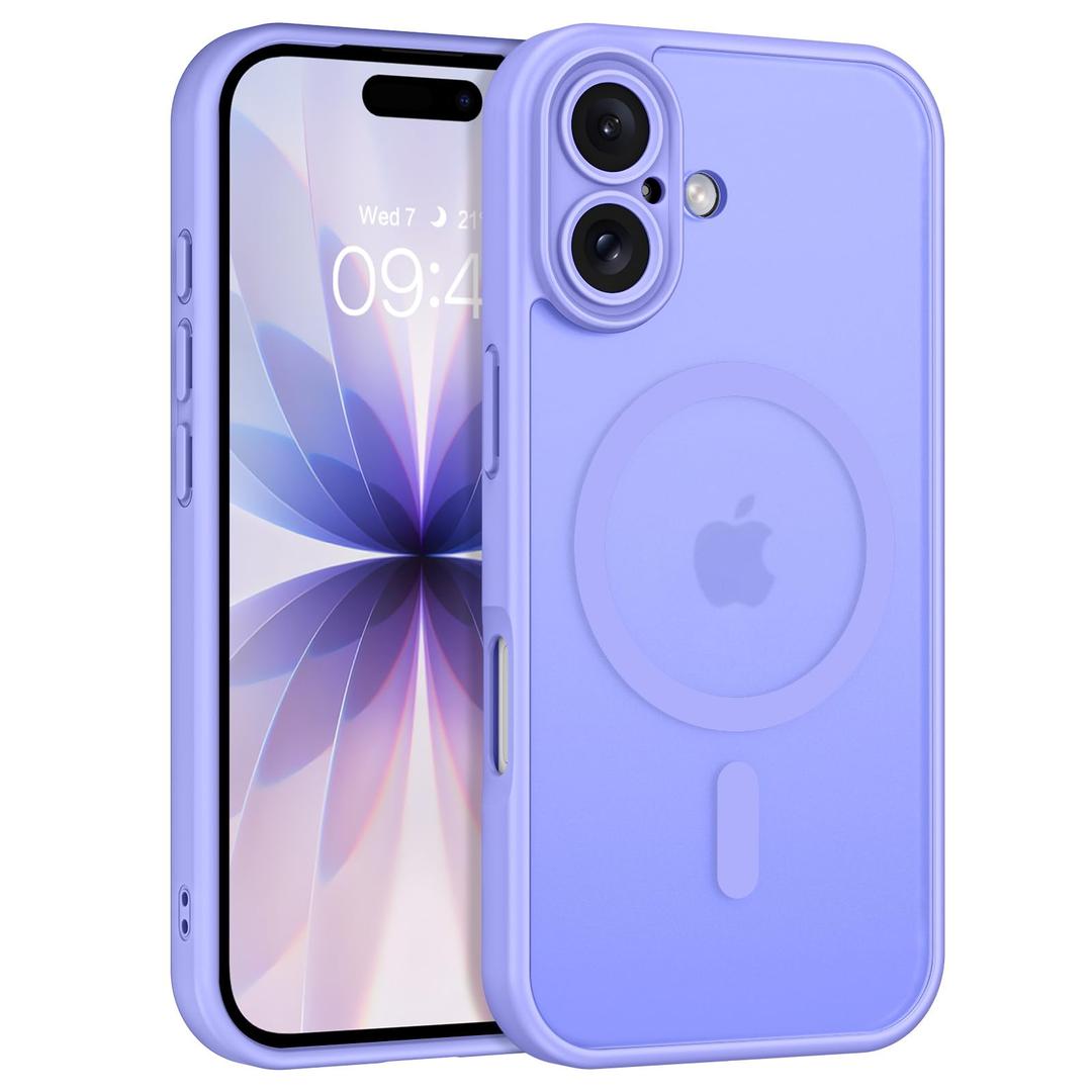 BENTOBEN Magnetic for iPhone 17 Case (Compatible with MagSafe), Full Camera Protection Slim Translucent Matte Anti-Fingerprint Anti-Scratch Shockproof, Phone Case for iPhone 17 6.3 Light Purple