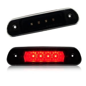 Third 3rd Brake Light LED for 1999-2004 Jeep Grand Cherokee, High Mount Rear Brake Lights Assembly for 99-04 Grand Cherokee, Waterproof Center Cab Lamp Stop Light (Black), 1 Piece