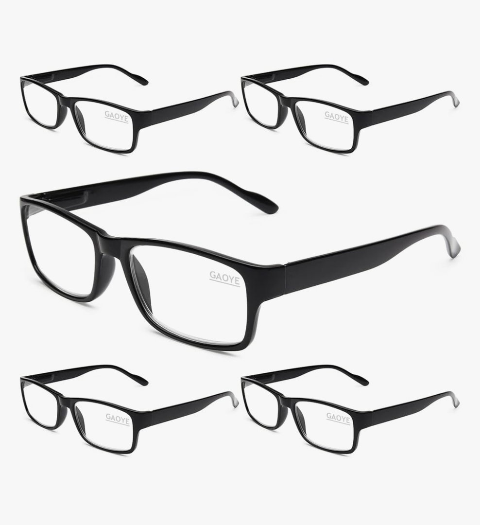 Gaoye Professional Reading Glasses for All Day - Computer Readers with Blue Light Protection - Value Pack