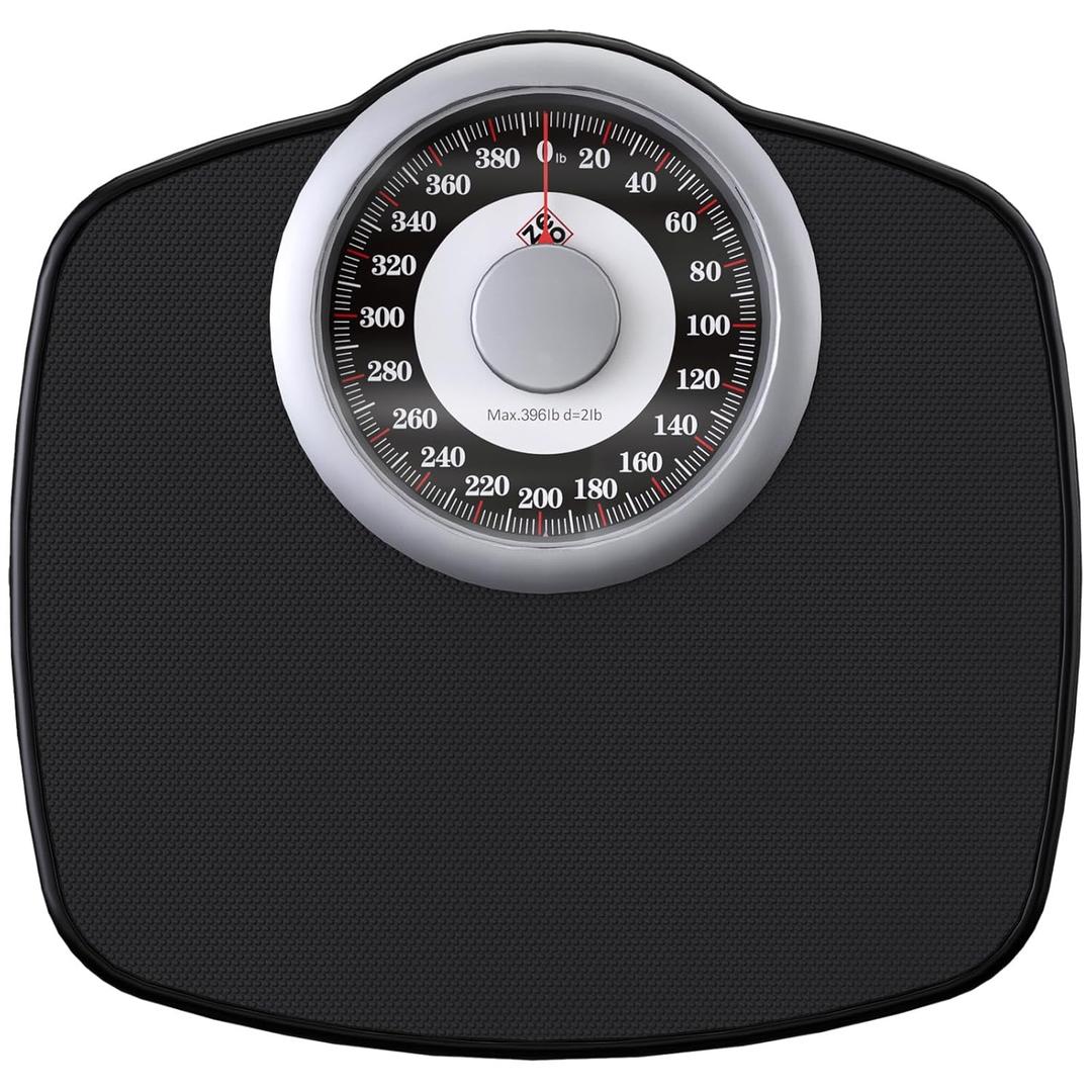 Zeno A25 Scales for Body Weight - Up to 400 LB - New - 5.3" Dial on 12.4" x 10.2" Platform - Anti-Skid Rubber Surface - Bathroom Scale Analog - Durable with 20-Year Assurance